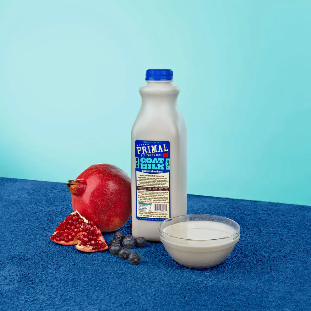 Primal Raw Goat Milk - Blueberry Pom Burst for Cats & Dogs