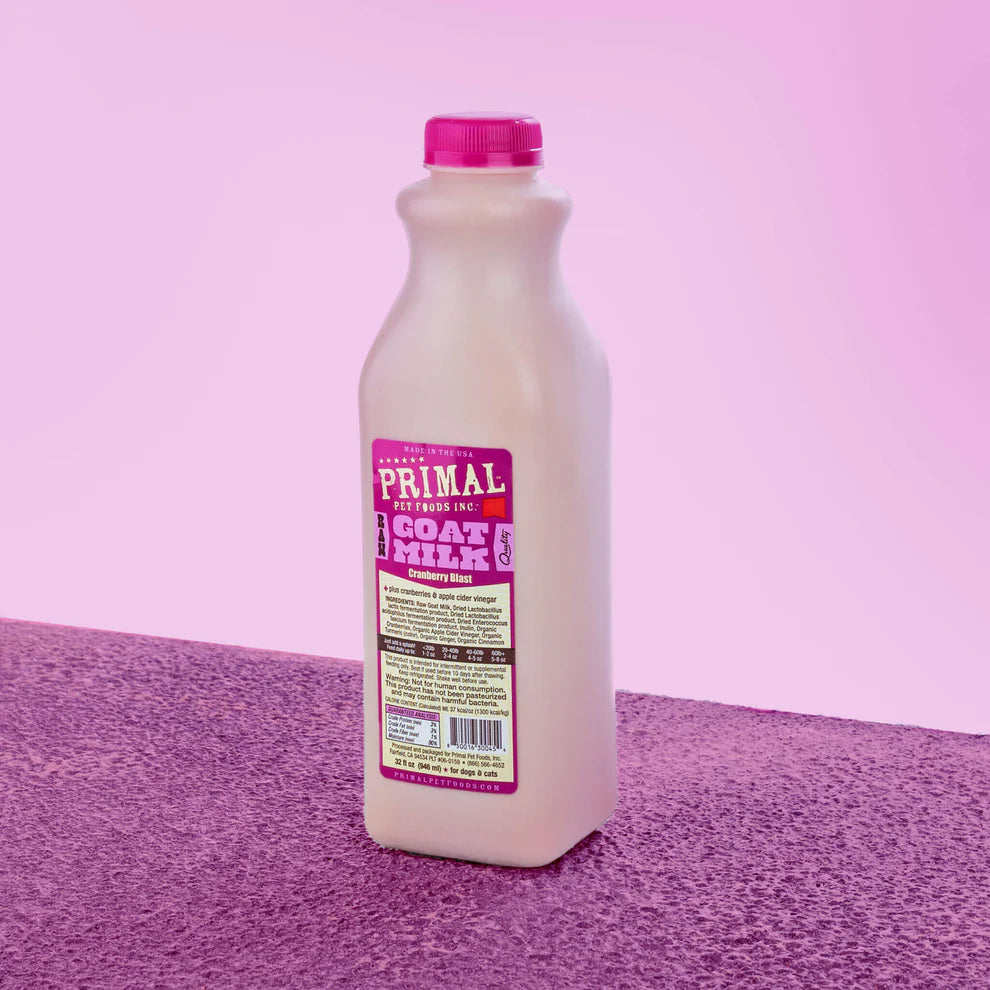 Primal Raw Goat Milk - Cranberry Blast for Cats & Dogs