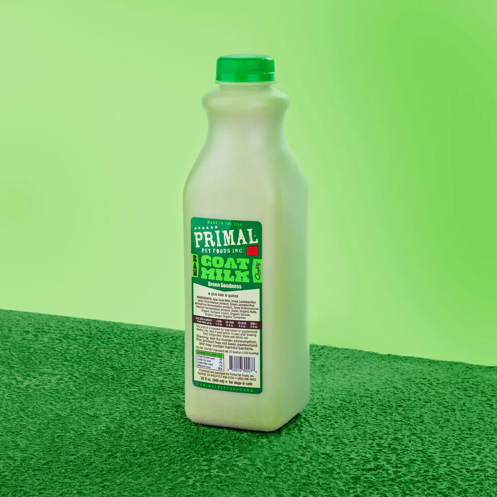 Primal Frozen Raw Goats Milk Green Goodness for Cats and Dogs