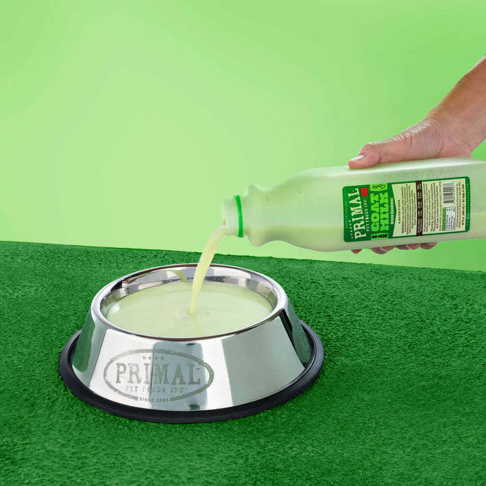 Primal Frozen Raw Goats Milk Green Goodness for Cats and Dogs