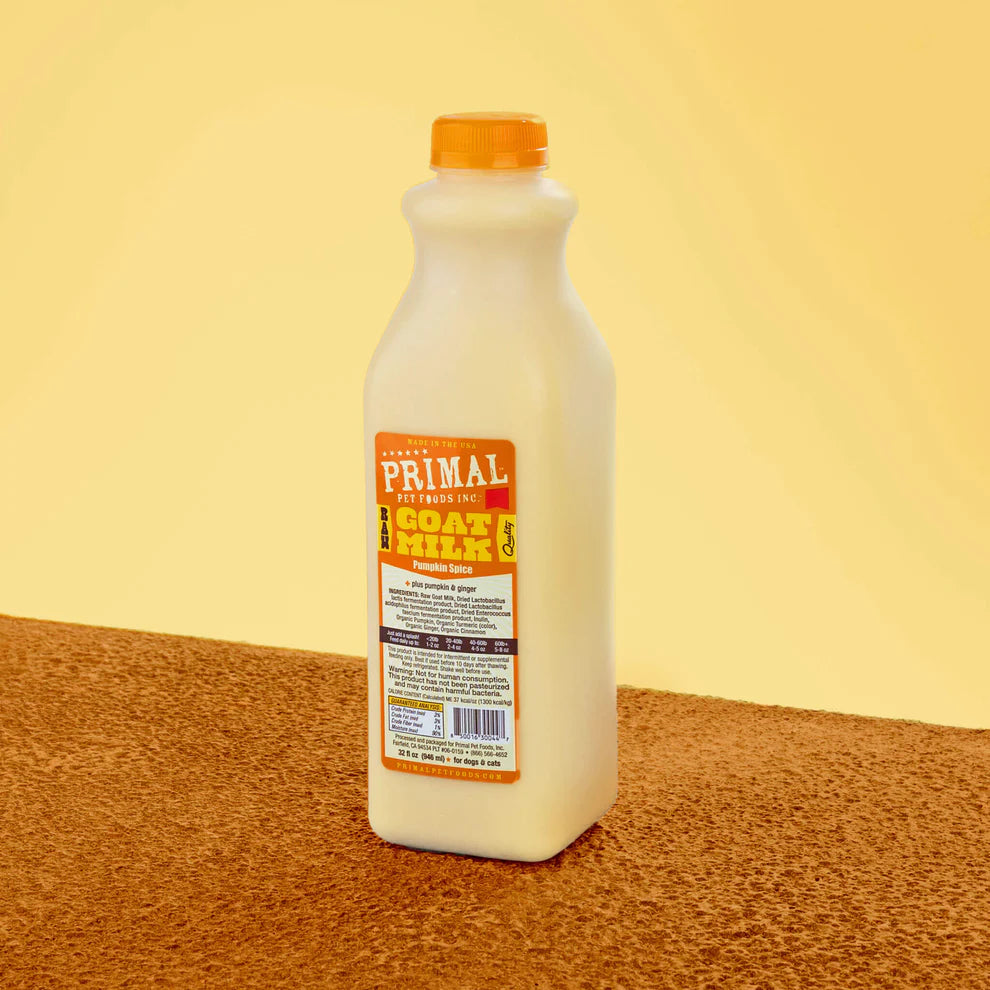 Primal Frozen Raw Goat Milk - Pumpkin Spice for Cats and Dogs