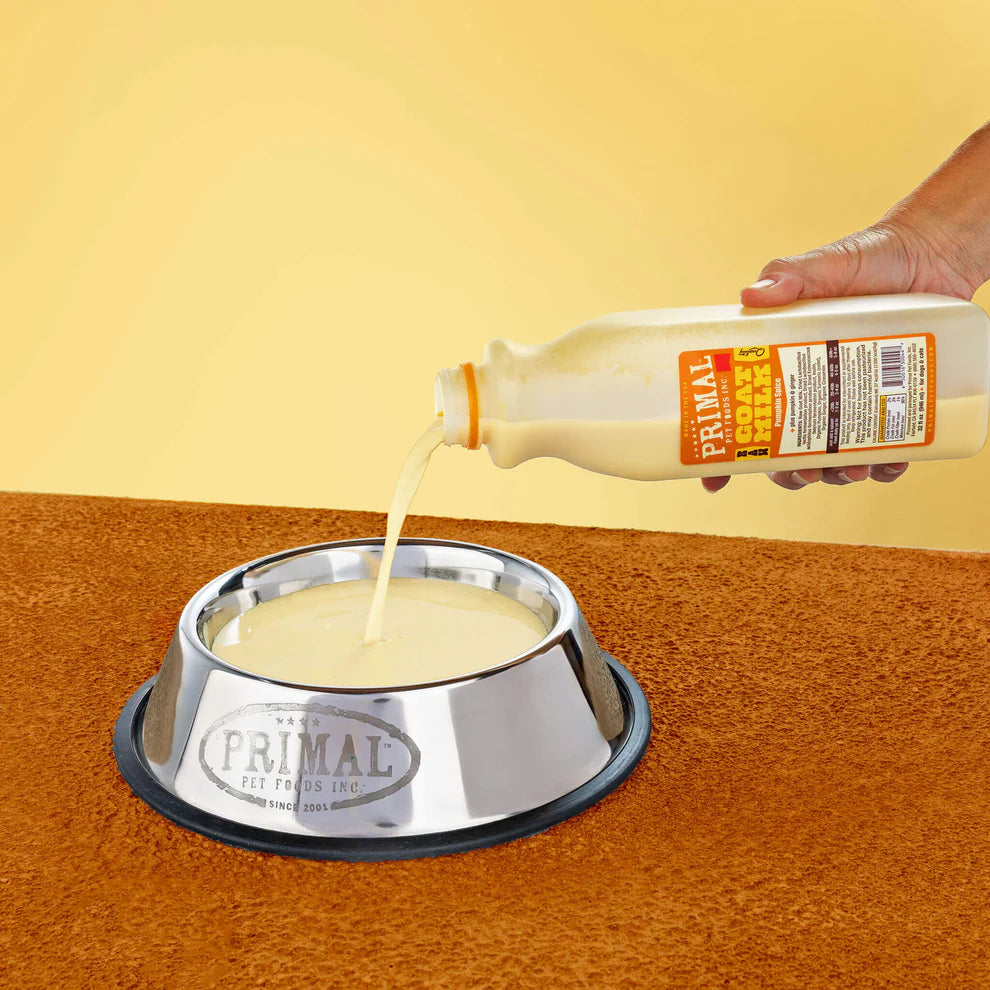 Primal Frozen Raw Goat Milk - Pumpkin Spice for Cats and Dogs