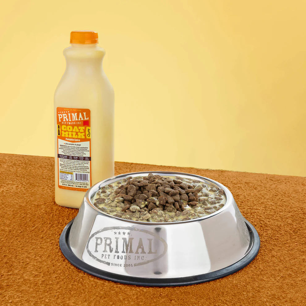 Primal Frozen Raw Goat Milk - Pumpkin Spice for Cats and Dogs