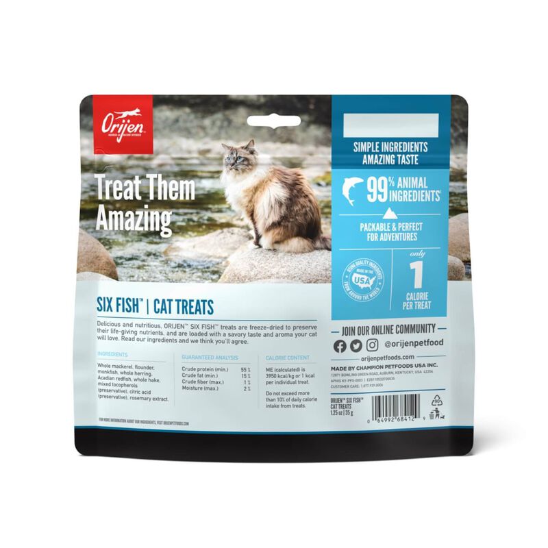 Orijen Freeze Dried Cat Treats - Six Fish