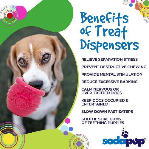 Honey Pot Durable PUP-X Rubber eCup Treat Dispenser & Enrichment Toy - Large