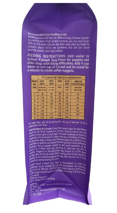 Carna4 All Life Stages Easy Chew Fish Formula Dog Food