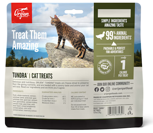 Orijen Freeze-Dried Cat Treats - Tundra