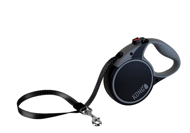KONG Terrain Retractable Dog Leash - Black