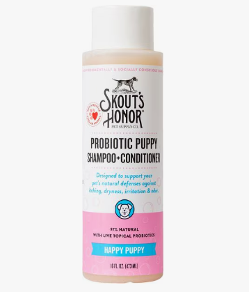 Skout's Honor Happy Puppy Probiotic Cat & Dog Shampoo & Conditioner, 16-fl oz bottle