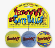 Yeowww! Catnip My Cats Balls Cat Toy, 3 count