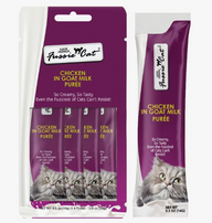 Fussie Cat Super Premium Chicken in Goat Milk Puree Lickable Cat Treats, 2-oz pouch, case of 4