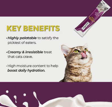 Fussie Cat Super Premium Chicken in Goat Milk Puree Lickable Cat Treats, 2-oz pouch, case of 4