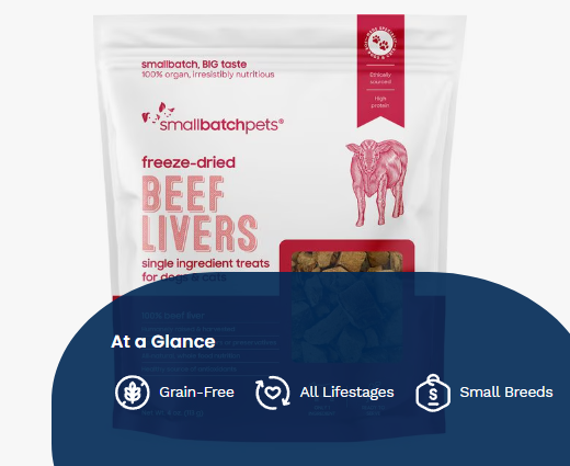 Smallbatch Pets Freeze-Dried Beef Livers Dog Treat