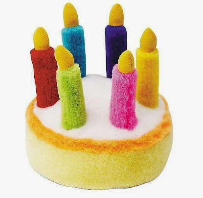 Multipet Musical Birthday Cake Plush Dog Toy