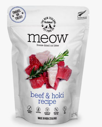 The New Zealand Natural Pet Food Co. Meow Beef & Hoki Grain-Free Freeze-Dried Cat Treats