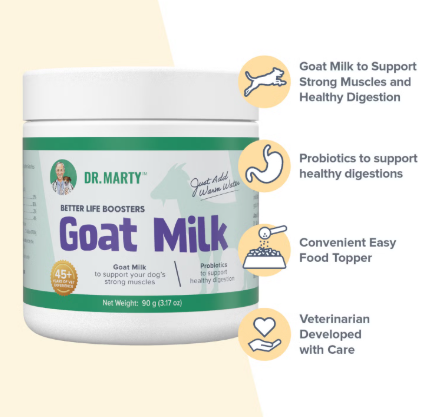 Dr. Marty Better Life Boosters Dehydrated Goat Milk Dog Food Supplement