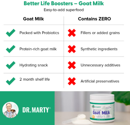Dr. Marty Better Life Boosters Dehydrated Goat Milk Dog Food Supplement