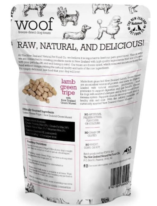 Woof Lamb Green Tripe Freeze Dried Treats