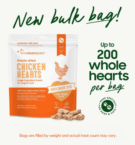 Chicken Heart Treats - Freeze Dried Bulk