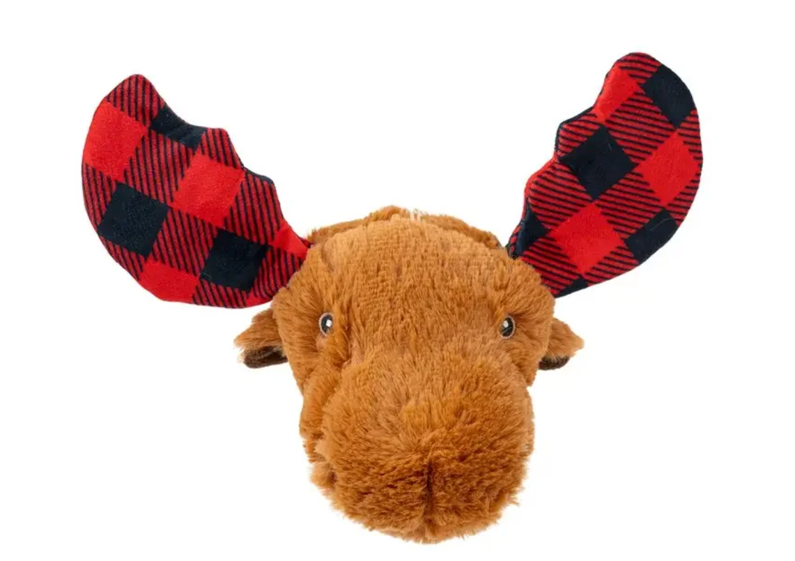 Holiday Tall Tails Red Antler Moose 2-in-1 Fetch Ball Dog Toy