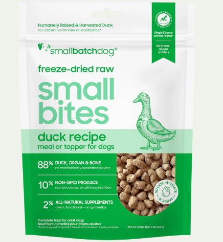 Smallbatch Duck Small Bites - Freeze Dried