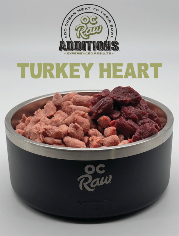OC Raw Dog Treat Frozen Turkey Hearts 2#