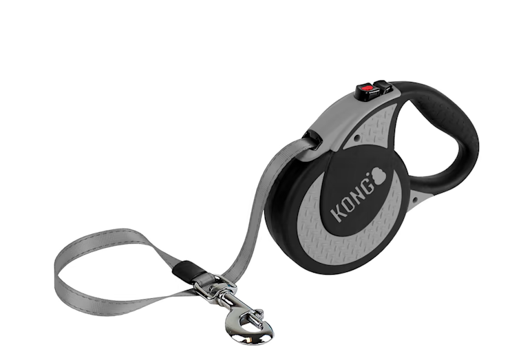 KONG Ultimate Retractable Dog Leash, X-Large, Gray, 16-ft. Long