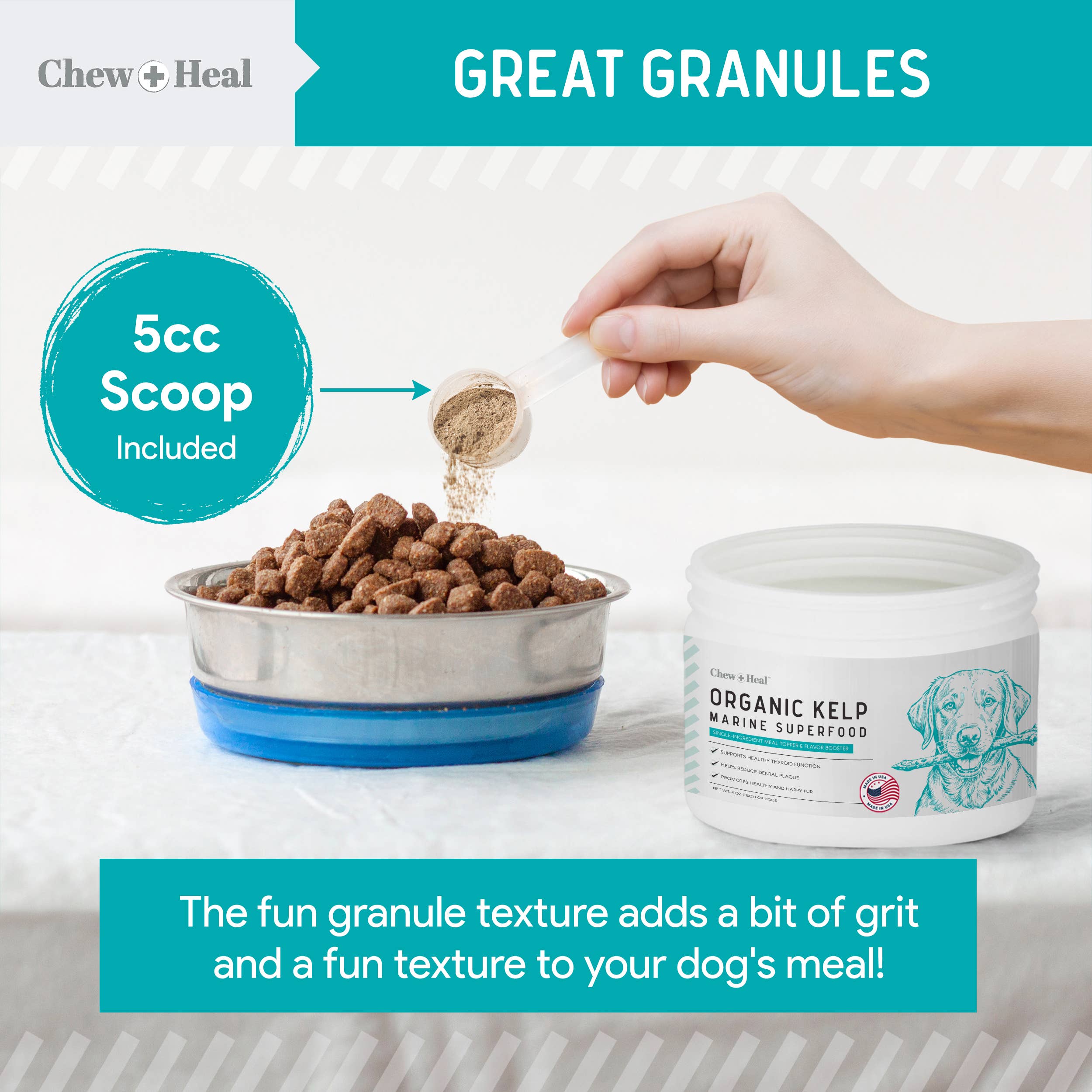 Organic Kelp Granules Marine Superfood Powder with Spoon