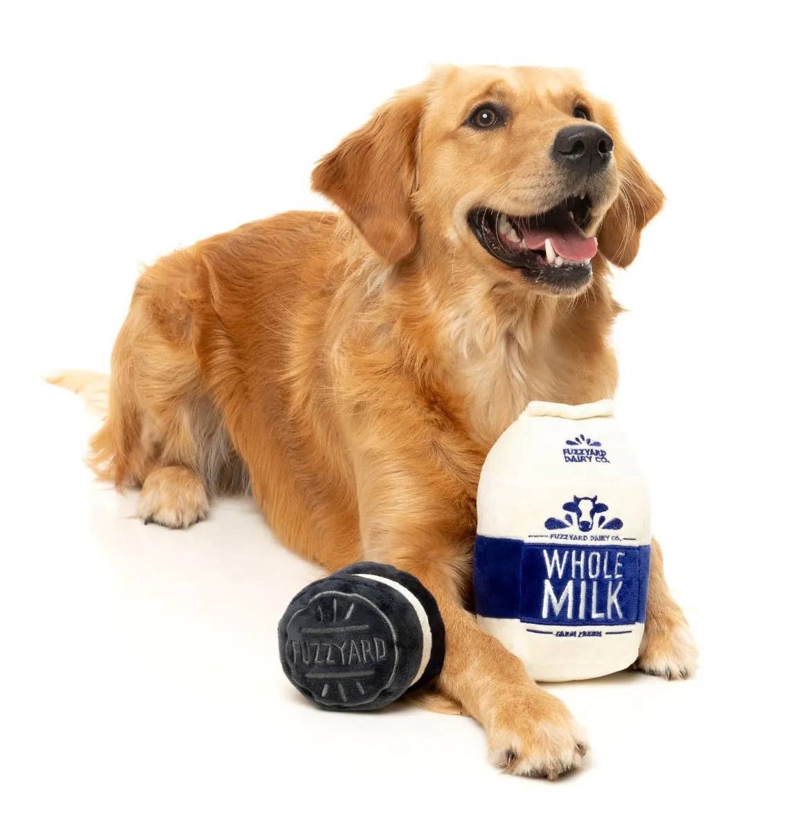 Milk & Cookie Plush Dog Toy 2pk
