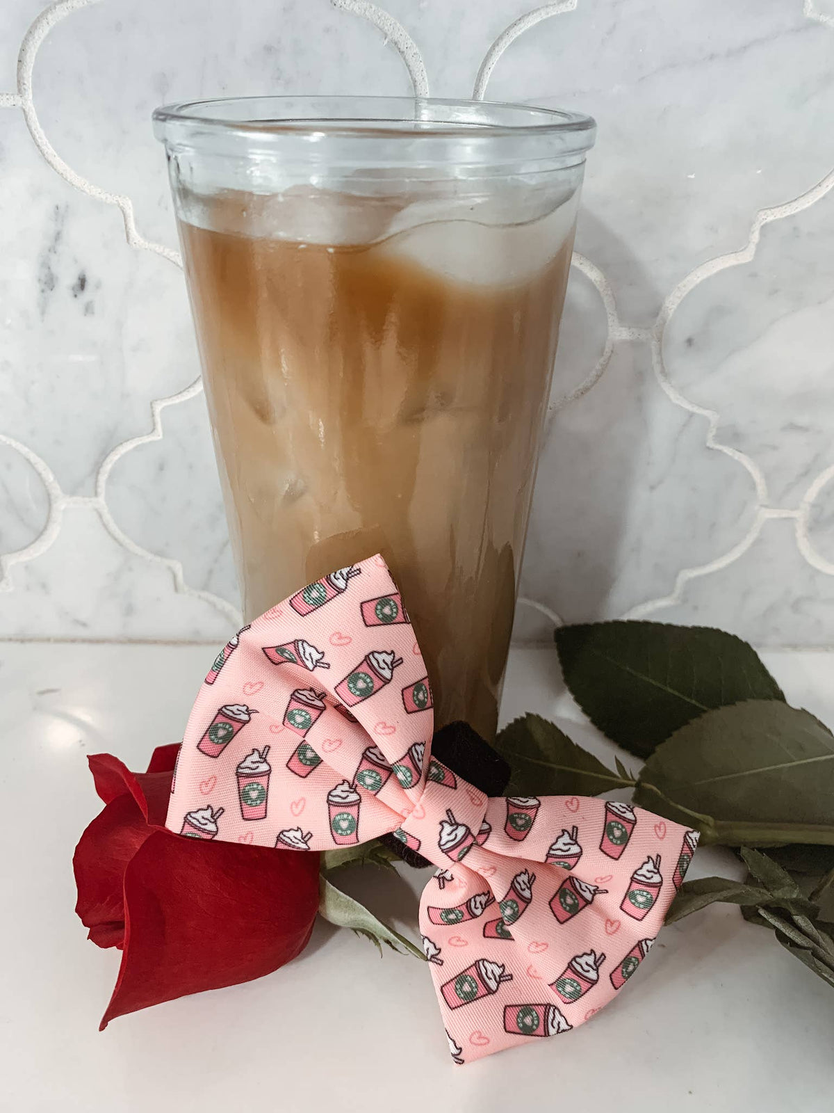 Pink Pupshake Bow Tie For Dogs and Cats