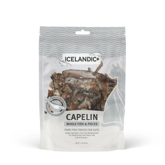 Icelandic Capelin Whole Fish & Pieces Cat Treats 1.5-oz Bag