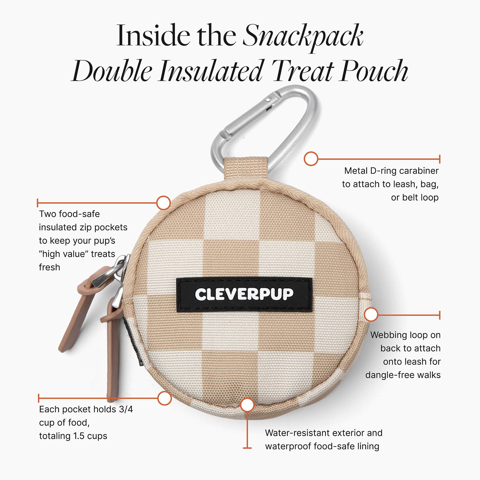 Snackpack Double Insulated Dog Treat Pouch