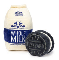 Milk & Cookie Plush Dog Toy 2pk