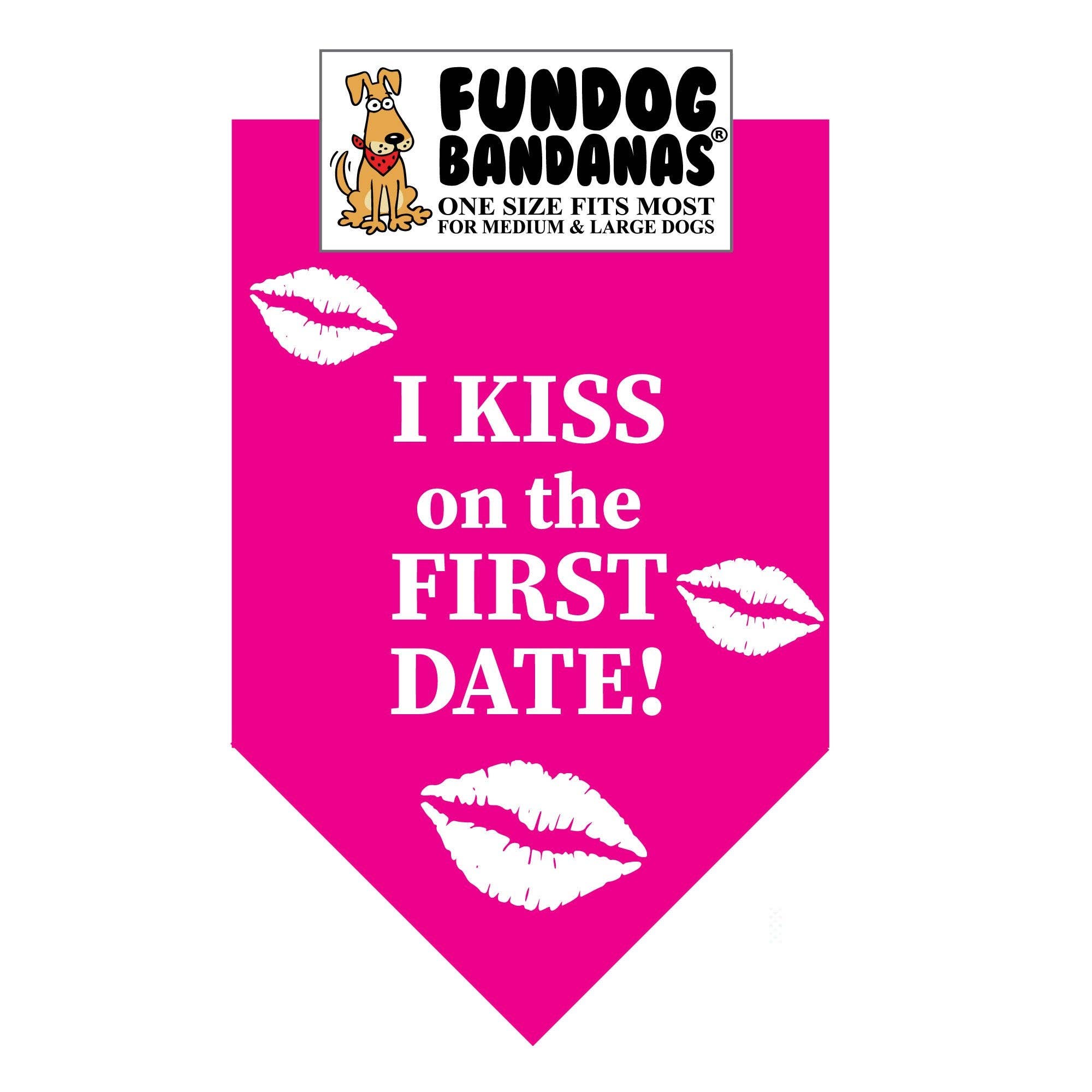 'I Kiss on the First Date' Dog Bandanas