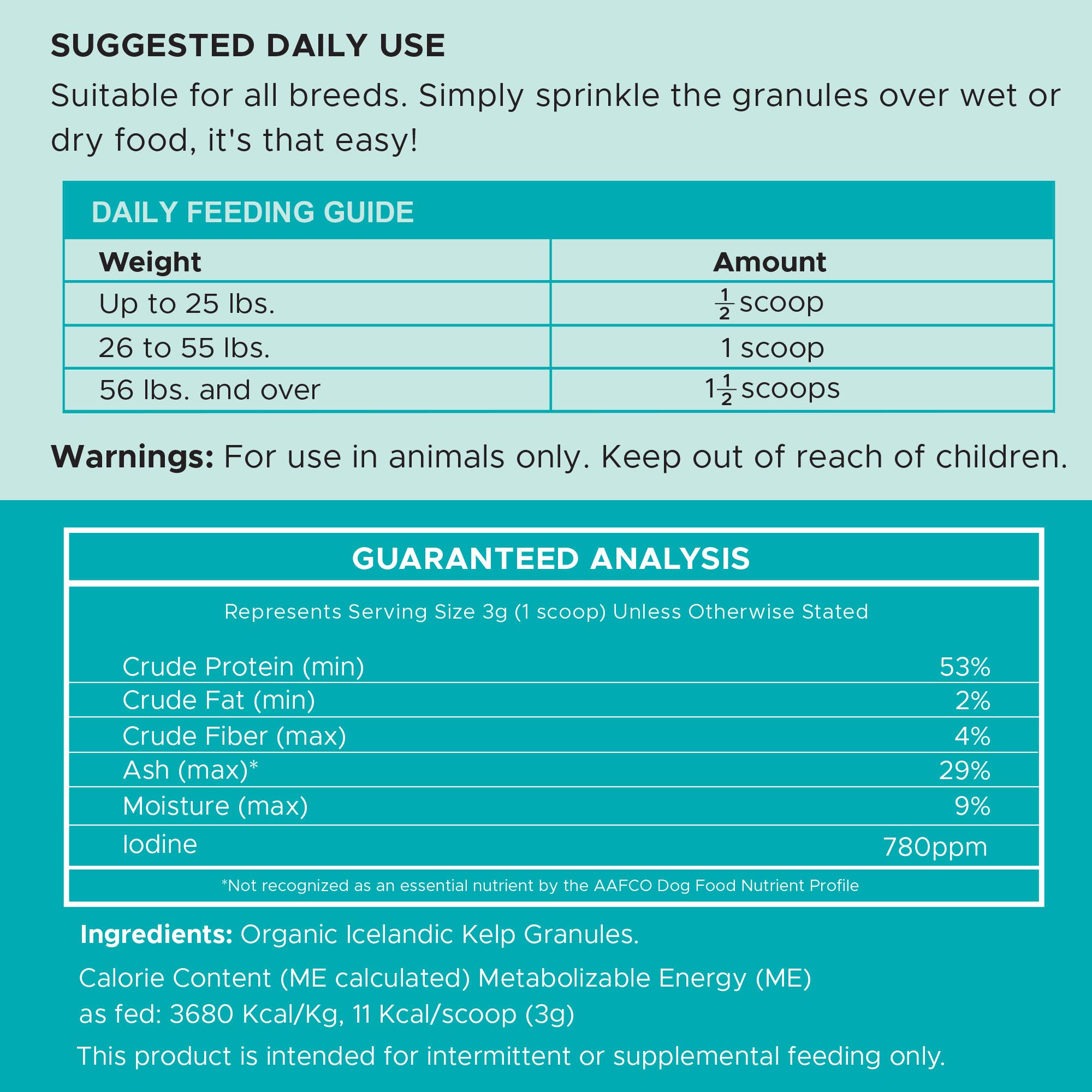 Organic Kelp Granules Marine Superfood Powder with Spoon