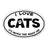 I Love Cats It's People That Annoy Me Oval Magnet