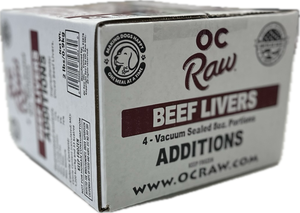 OC Raw Frozen Beef Liver - 2lb Box