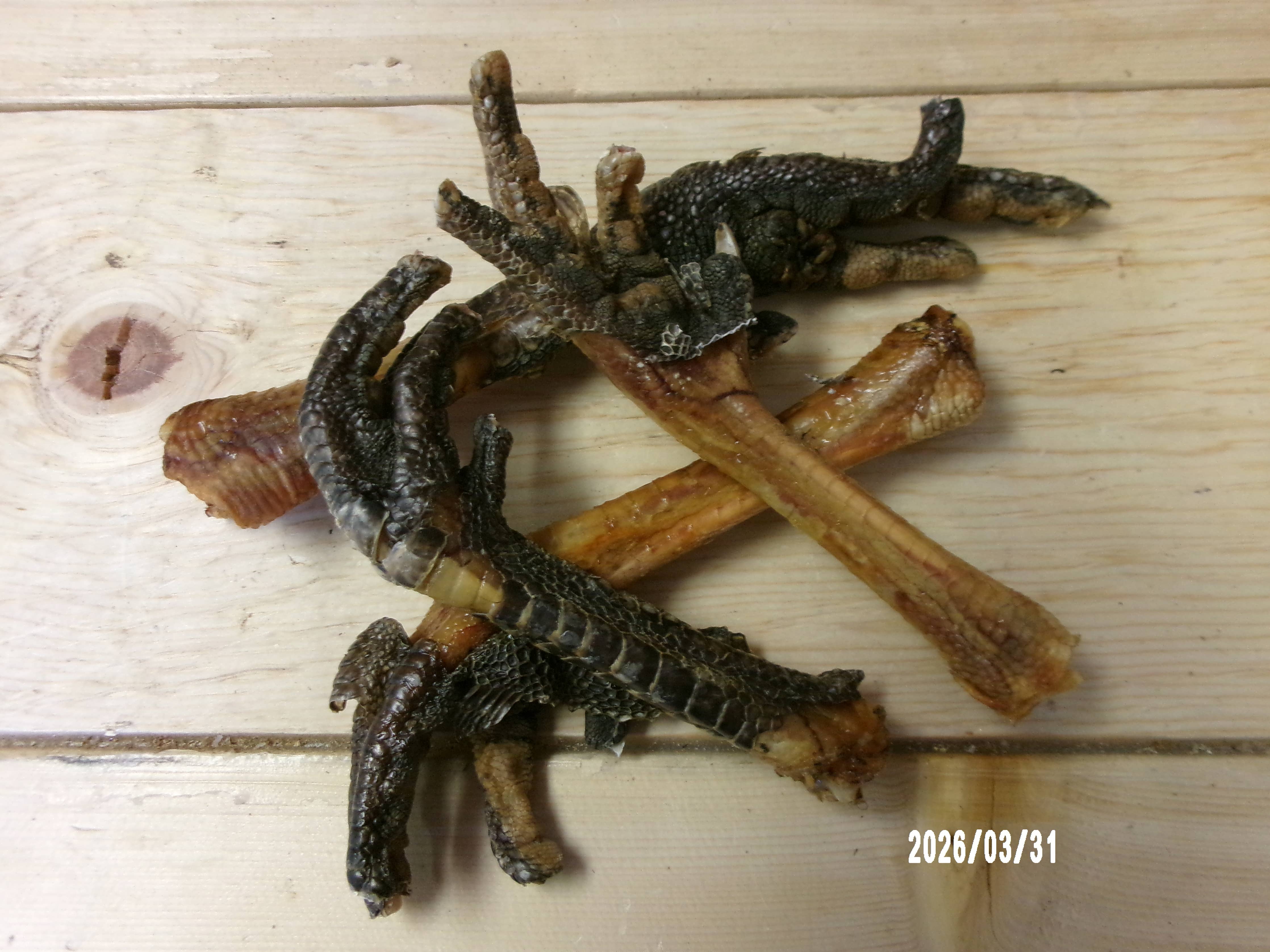 Turkey Feet Dehydrated