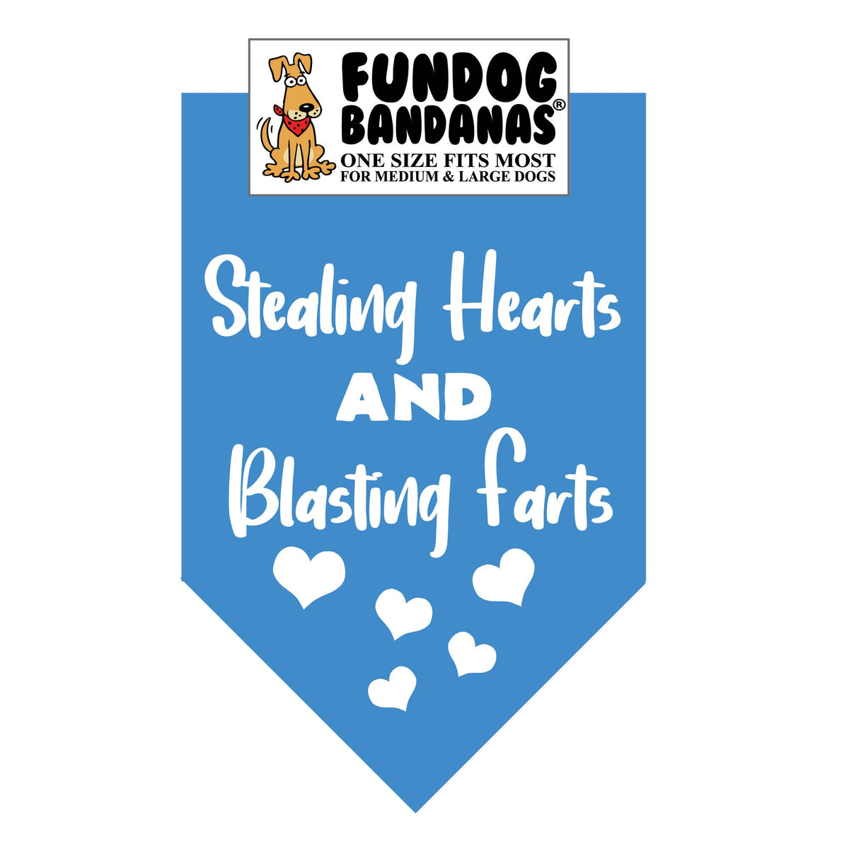 Stealing Hearts and Blasting Farts Dog Bandana