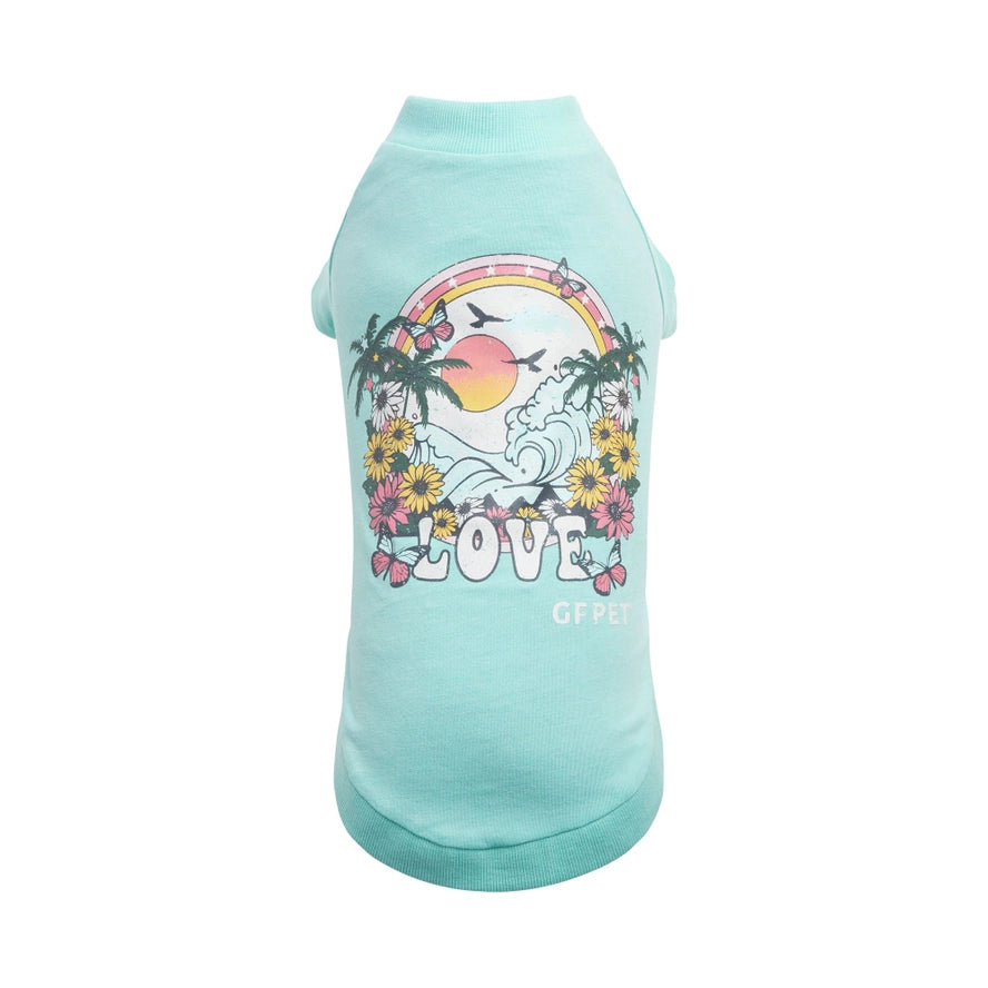 GF Pet Love Graphic Tee Aqua - Medium