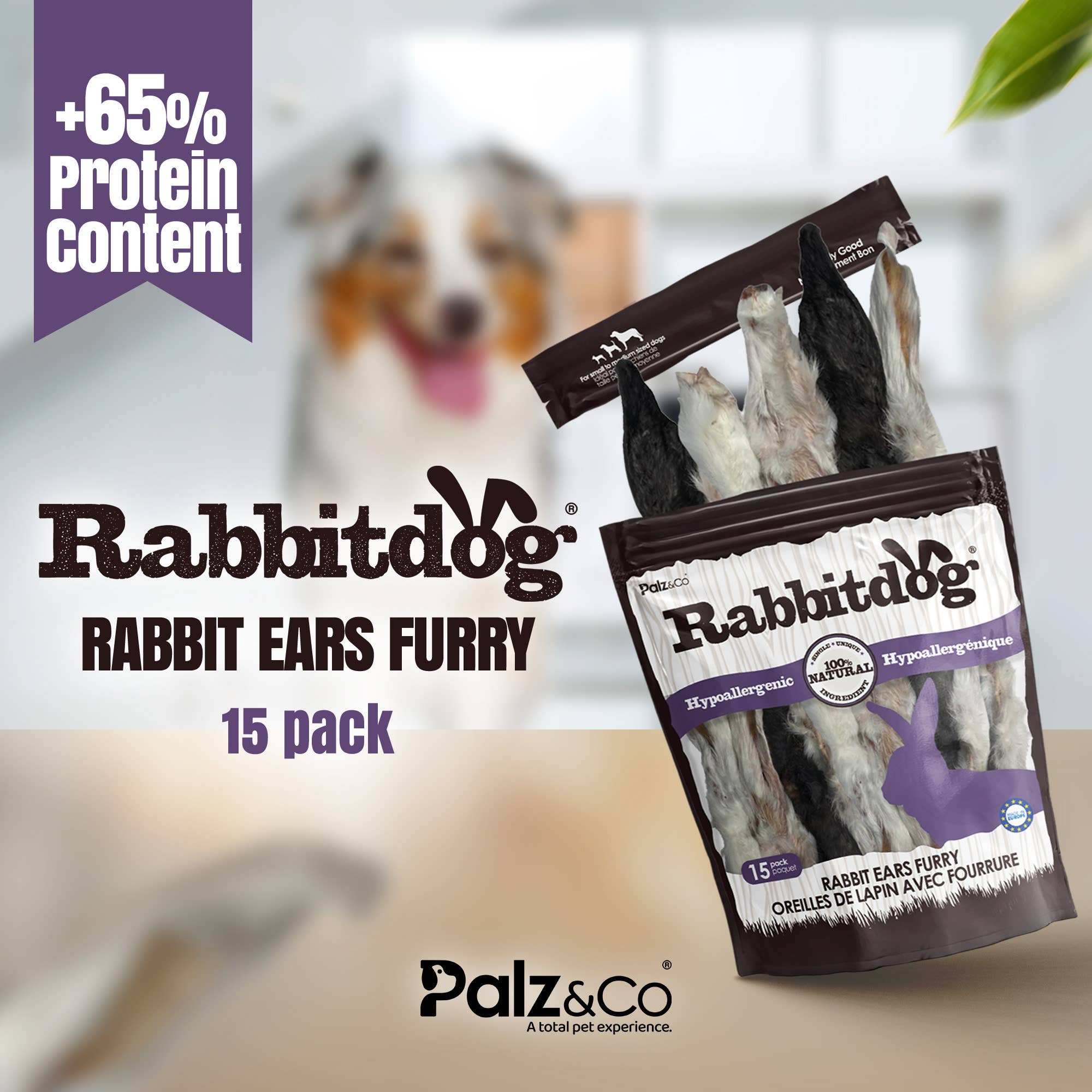 Rabbitdog Rabbit Ear Dog Chew Treats