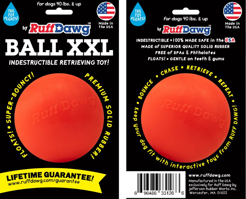 Ruff Dawg BALL XXL Lifetime Guaranteed