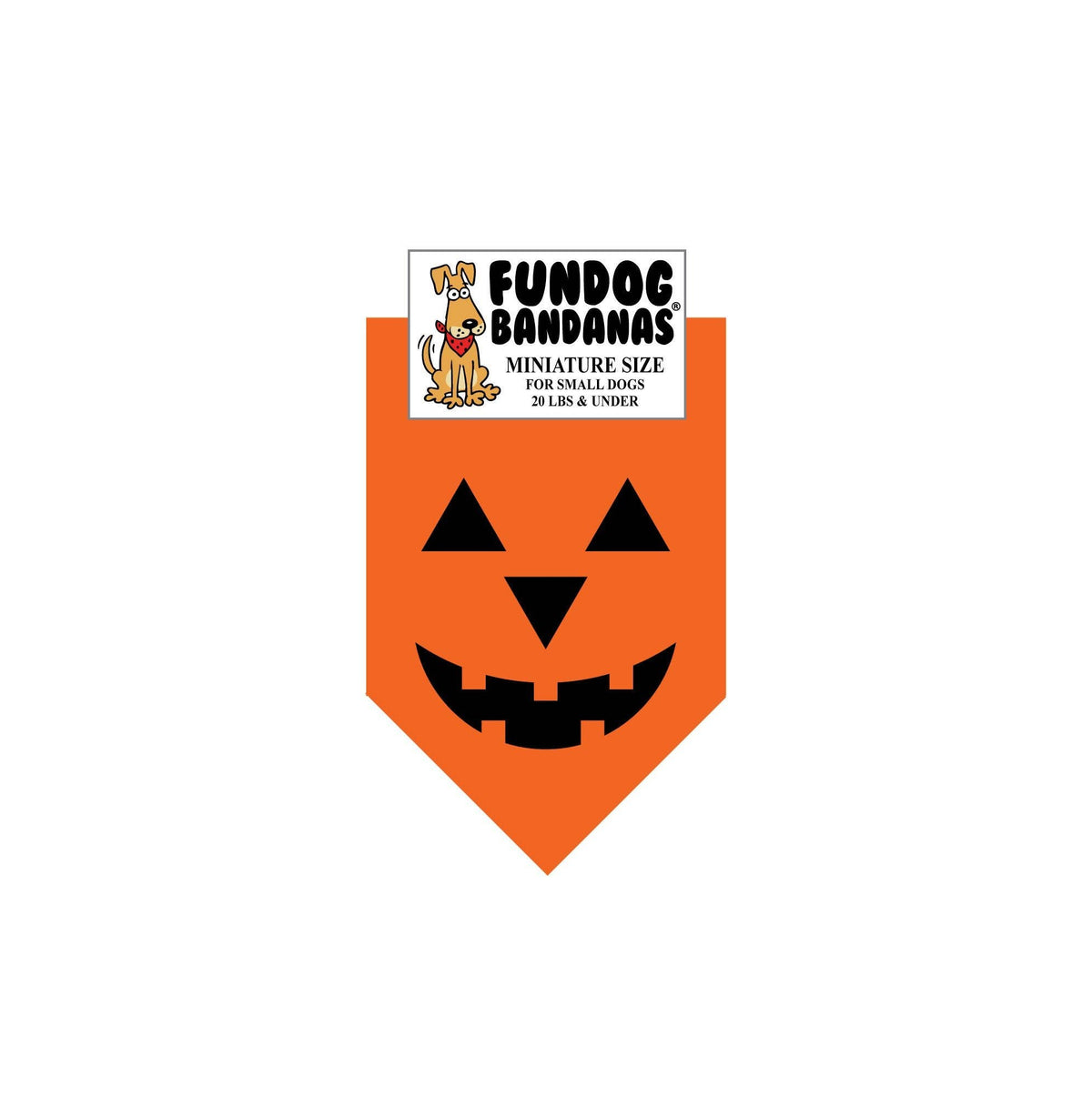 Pumpkin Face Dog Bandana
