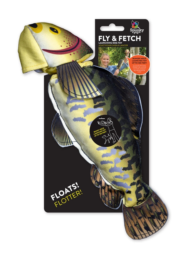 Fly and Fetch Launching Dog Toy - Fish