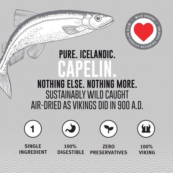 Icelandic Capelin Whole Fish & Pieces Cat Treats 1.5-oz Bag