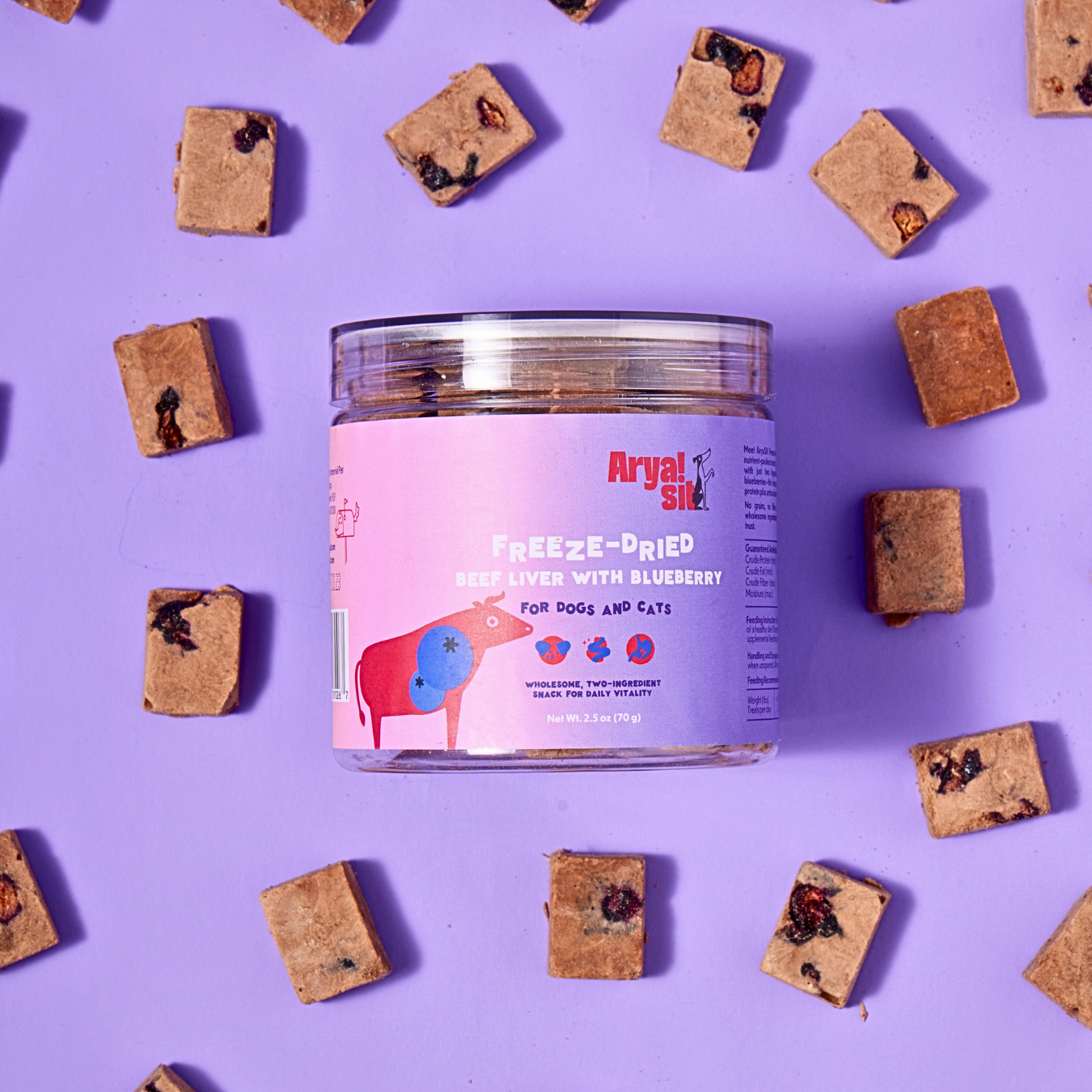 Freeze-Dried Beef Liver with Blueberry