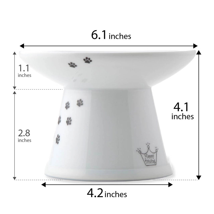Extra Wide Raised Cat Food Bowl