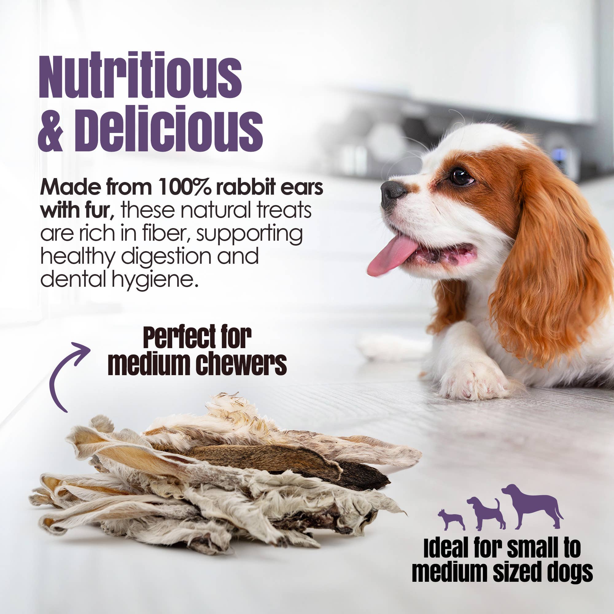 Rabbitdog Rabbit Ear Dog Chew Treats