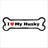 I Love My Husky - Bone Car Magnet