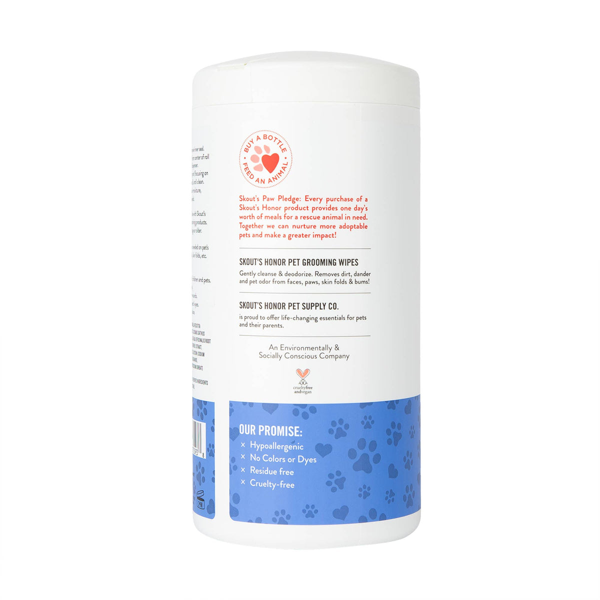 Skout's Honor Pet Grooming Wipes for Dogs & Cats 80ct